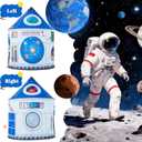 Hallo Deer Kids Play Tent, Astronaut Spaceship Space Pop Up Tent Kids, Foldable Castle Kid Tent Indoor Outdoor Fun & Imagination, Toddler Tents Indoor Gifts for Baby Boys Girls