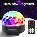 memzuoix 2025 Upgrade Disco Ball Party Lights Dj Strobe Light with 6 Colors, Sound Activated Big-Size Magic Stage Party Light with Remote Control, Halloween Decorations Bar Home Club (7'' Big Size)