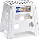 ACKO Folding Step Stool -13inch Height Premium Heavy Duty Foldable Foot Stool for Kids and Adults, Kitchen Garden Bathroom Stepping Stool White