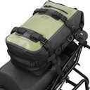 Rhinowalk Motorcycle Tail Bag Motorbike Side Bag 15L Full Waterproof Motor Saddle Pannier Bag Rear Rack Trunk Professional Motor Accessories-Green