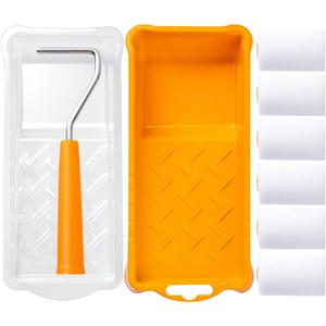 Mister Rui Foam Paint Roller, 2 Inch Mini Paint Roller Kit 9 Pack, Small Paint Roller with Tray and Liner, Small Paint Rollers 2 Inch, Mini Rollers for Painting Furniture, Stenciling, Art Crafts