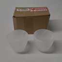 HiBay 2-Light Lampshades, Cracks White Bell Glass Shades, Lighting Fixture Accessory Lampshade Cover Replacement, Fit for E12 Base Pendant Lights Table lamp Sconce Chandeliers