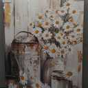 WENGTIAO 3Pcs Rustic Daisy Canvas Wall Art Fall Flower Prints Posters Vintage Country Flora Paintings Pictures Nature Botanical Artwork for Bedroom Living Room Bathroom 20*28