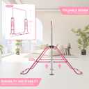 YEEGO DIRECT Gymnastics Bar for Kids with Rings, Folding Gymnastics Bars Horizontal Bar for Kids Ages 3-10, Expandable for Home Training Kids Gifts for Girls Boys, Adjustable Height between 35'' and 51''