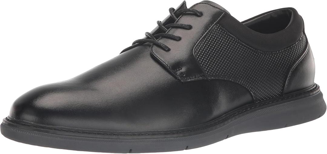 Nunn Bush Mens Chase Plain Toe Oxford Contemporary Lace Up (10.5, Black)