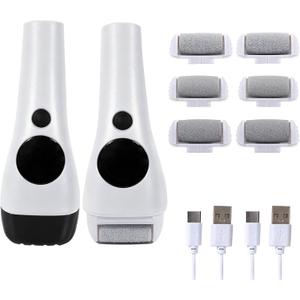 2 x Electric Callus Remover for Feet 4 Pack 1200mAh Rechargeable Foot Care Pedicure Tool with 3 Modes and Digital Power Display for Removing Dead Skin Hard Skin and Dry Cracks