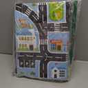 Kids Carpet 2.6'x4' Kids Play Rug for Playing, Road Rug for Kids City Life Educational Road Car Carpet for Classroom, Blue Car Carpet for Playoom(Blue, 2.6'x4') (2'7" x 3'11")