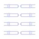 Sliding Cabinet Child Safety Locks - OKEFAN Baby Proofing Cabinet Lock Cupboard Latches for Kids on Closet Door Knobs Handles Pulls No Drill (8, White)