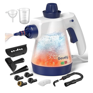 Steam Cleaner, Pressurized Handheld Steam Cleaner for Home with 12pcs Accessories & Safety Lock, Multi-Surface & Powerful Home Use Steamer for Cleaning, Car, Bathroom, Shower, Window, Grime, Grease