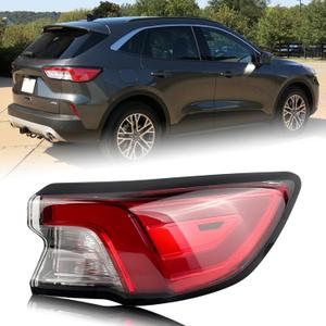 RH Outer Tail Light Assembly Fit for 2020 2021 2022 Ford Escape Rear Lamp With Bulbs Right Passenger Side LJ6Z13404E FO2805128 LJ6Z-13404-E