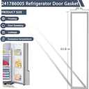241786005 Refrigerator Door Gasket, Compatible with Frigidaire Gallery, Kenmore, Electrolux, and Crosley Refrigerators. 63x20" Replaces Part Number 241674805, AP4321993, 1379313, AH1991329, EA1991329