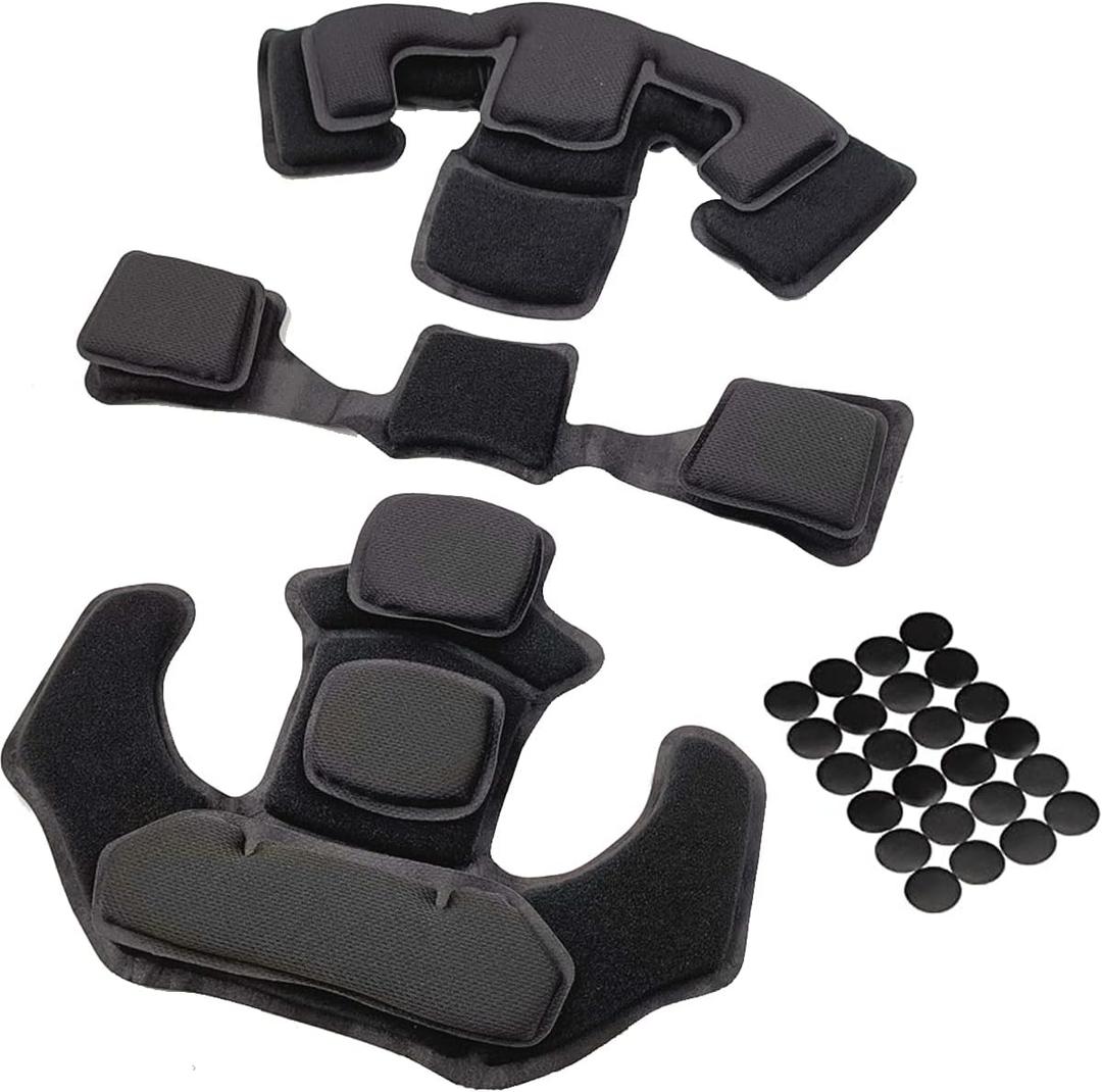 Helmet Padding Memory Foam Pad Protective Mat Helmet Padding Kit for ACH MICH Team Wendy FMA EXF Helmet (Black)