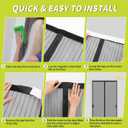 Magnetic Screen Door - Fits Door Opening 36x96 in, Actual Screen Size 38x97 in, Hands Free Mesh Partition,Heavy Duty Screen Door Mesh Curtain Keeps Bugs Out, Frame Hook & Loop, Pet and Kid Friendly