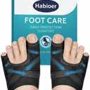 Bunion Corrector for Women & Men, Breathable Toe Straightener for The Thumb and Little Toe, Comfortable & Adjustable for Day/Night Use (Black, 1 Pair) (Black, M)