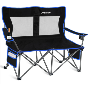 Camping Chairs Oversized Camping Chair Portable Lawn Chair Double Camping Chair for Adults Heavy Duty Folding Chair Support 700LBS with Big Side Organizer Pockets for Camping/Car Trunk/Beach/Campfires 