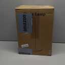 QiMH Glass Floor Lamp for Living Room, Modern Standing Lamp with Ribbed Clear Glass Lampshade Pedal Switch, 67 Tall Lamp for Bedroom Study Room, Brushed Gold (2700K LED Bulb Included)