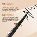 New 12 Pcs Black Eyeliner Pencil Gel Eyeliner Pen with Retractable and Waterproof Eye Liner for Bold and Defined Eye LinerBlack