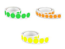 20 Pcs Round Color coded Inventory Dots Labels Stickers