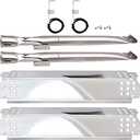 Adviace Grill Parts Kit Compatible with Nexgrill 720-0864M 720-0864 720-0830H Grills, 2 PCS Grill Flame Tamers & Igniters and Burners Replacement for Nexgrill Evolution 720-0864M, Nexgrill 720-0864