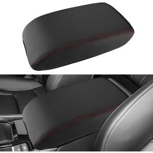 INTGET for 2026 Honda Accord Accessories Center Console Cover for Honda Accord 2023 2024 2025 Leather Car Armrest Arm Rest Box Lid Middle Console Seat Cover Protector(Red Stitches,2023+)