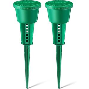 Qualirey 2 Pack Ant Traps Outdoor (Bait NOT Included), Liquid Ant Bait Stations, Reusable Ants Killer Pet Safe, Ready to Use Multi-Surface Control for Removing Colonies, Kills Common Household Ants (Green)