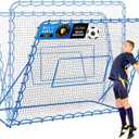 Soccer Baseball Rebounder Net, Quick-Switch Angle Volleyball Pitchback Soccer Training for Control, Passing Practice, Easy Setup Lacrosse Soccer Goal Rebounder Gifts Equipment for Kids, Teens & Adults (7FTx6FT)