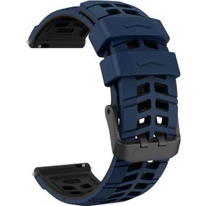 OVERSTEP 22mm Silicone Band Compatible for Garmin Vivoactive 4, Venu 3/2, Forerunner 265, 255, Samsung Gear S3 Frontire, Galaxy Watch 46mm/Watch 3 45mm Smart Watch, Replacement Quick Released Sport Watch Strap
