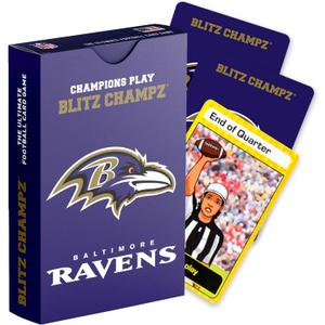 Blitz Champz Baltimore Ravens  Officially Licensed NFL Playing Cards & Ravens Gifts for Men & Women, Fun Travel Card Games for Adults & Kids Ages 7+, Camping Games for Friends & Family Game Night