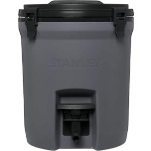 STANLEY Adventure 2 Gallon Fast Flow Water Jug, Ice Water Dispenser, Insulated Beverage Cooler with Easy Pour Spigot and Latched Foam Lid (Charcoal)