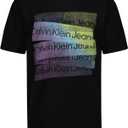 Calvin Klein Boys' Short Sleeve Graphic Crew Neck T-Shirt, Comfortable, Relaxed Fit (14-16)