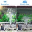 Solar Fountain Pump 12W Solar Water Fountain With 3 Spray Nozzle Solar Powered Water Pump 132 GPH Solar Pond Pump for Outdoor Garden Water Features