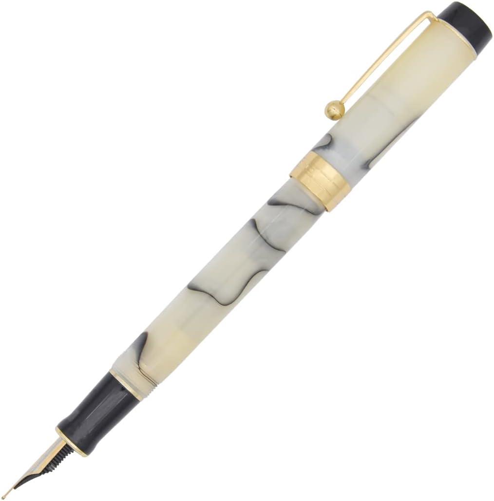 Gullor Lightweight Fountain Pen in Gift Box, Includes Converter, Resin Barrel, Color D