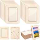 Vmiapxo 10 Pack Wooden Picture Frames for Crafts, DIY Wood Frame Fits 4x6 Photos, Unfinished Standing Wooden Frames for Painting, Crafting. Wedding Birthday Party Decorations Gifts