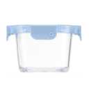 Ello Color Lock, 1 Pack Glass Meal Prep Leak-Proof Glass Food Storage Container with Airtight BPA-Free Plastic Lid, Dishwasher, Microwave, and Freezer Safe, Blue