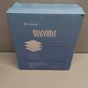 Careboree Pack of 2 Cotton Top-Layer Reusable Tuckable Underpads Incontinence Bed Pads Queen 34"X60" Washable 21" Wings (White)