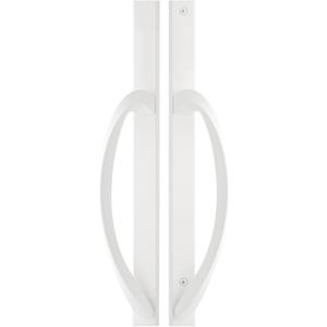 Rockwell Laguna Contemporary Dummy Sliding Patio Door Handleset in White Finish