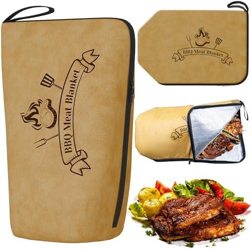 BBQ Blanket for Resting Meat - Reusable Grill Insulated Resting Bag for Brisket/Beef/Turkey (18-Inch) | Heat-Resistant | BBQ Accessories for Smoking, Camping & Backyard Cooking 2 PACK