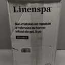 LINENSPA Memory Foam Mattress Topper - 3 Inch Gel Infused Memory Foam - Plush Feel - Cooling and Pressure Relieving - CertiPUR Certified - Dorm Room Essentials - Full Size