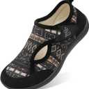 LeIsfIt Diabetic Shoes for Women Wide House Shoes Adjustable Arthritis Edema Slippers Indoor Outdoor Bohemia Size 8