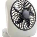 O2COOL Treva 5 Inch Battery Powered Fan Portable Desk Fan 2 Cooling Speeds with Compact Folding & Tilt Design Cubicle Accessories Small Portable (Grey) (1 Unit)
