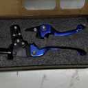 JFG RACING Motorcycle Brake Clutch Lever 7/8'' 22mm Folding Levers Aluminum Alloy Universal for CRF50 KLX SSR TTR 110 125 150 200 250cc Dirt Pit Bike ATV Mini Bike Blue