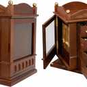 Vintage Jewelry Organizer with 360° Rotating Base, 4 Drawers & Glass Doors