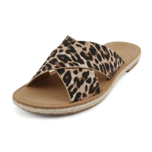 Soda Sandals Ladies, Leopard, 8.5