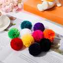 Gemscream 50 Pcs 3 Inch Multicolor Yarn Pom Poms for Crafts Large Fuzzy Pompoms Big Pom Balls for DIY Hats Holiday Party Hanging Ornaments Home Decor