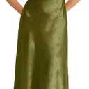 RIHOAS Women Semi Formal Wedding Guest Dress lace V Neck Maxi Dress Cocktail Engagement Back Corset Strap Party Long Dresses (Green, XS)