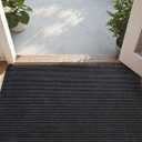 DEXI Door Mat Entryway Doormat Front Entrance Non-Slip Low Profile Washable for Inside Entry 23.5"x35.5",Charcoal