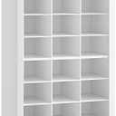 VASAGLE Shoe Storage Cabinet, 10 Tier Shoe Rack Organizer, Holds Up to 30 Pairs of Shoes, for Entryway Bedroom, 12.6 x 24.8 x 73.6 Inches, White ULBS273T14