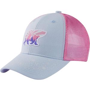 BASSDASH Kids Youth Fishing Sun Hat Mesh Back Adjustable Baseball Trucker Cap for Boys Girls Toddler (Medium, Ice Blue/Pink)