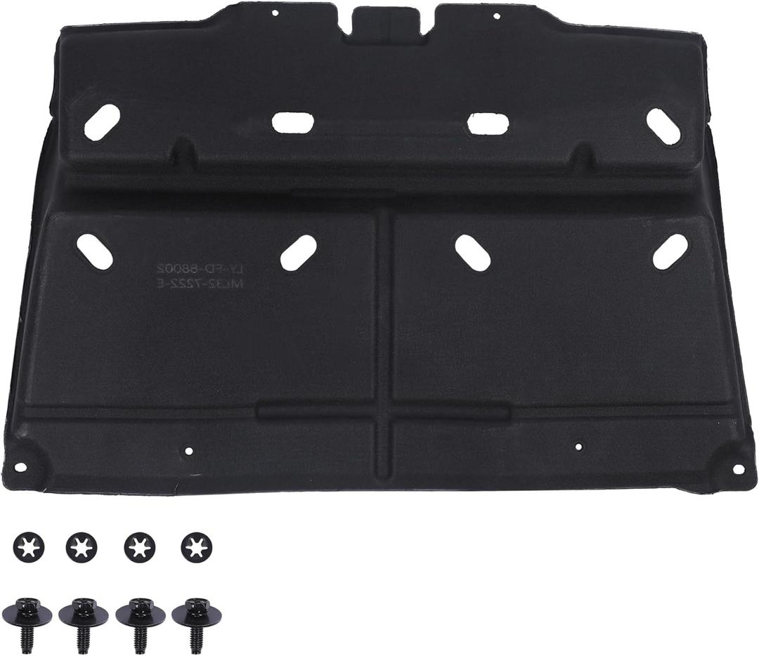 Splash Panel Shield Under Diaper with mounting Screws Compatible with 2015-2020 Ford F150 with Gasoline Engine/Not Fit Raptor Model/Not Fit 3.0L Diesel,Replace ML3Z-7222-D