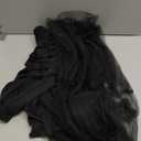 Ekaliy Women Sexy Short Sleeve Bodycon High Low Asymmetrical Ruffle Tunics Blouse Shirt Top Dress (XX-Large, Black)